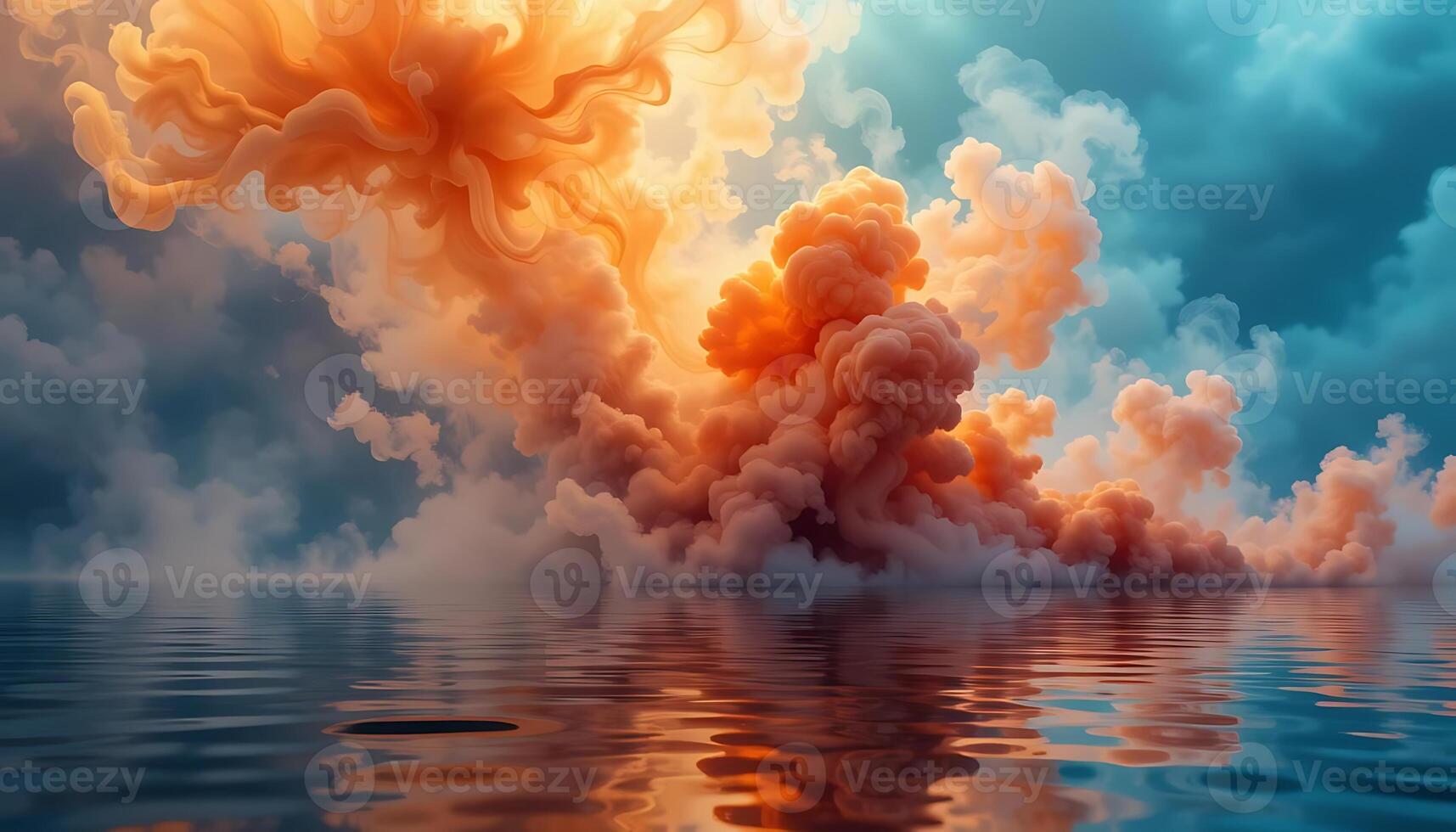 Ethereal Smoke Water Reflection Texture Overlay for Design Projects fog mist ry smoky vapor photo