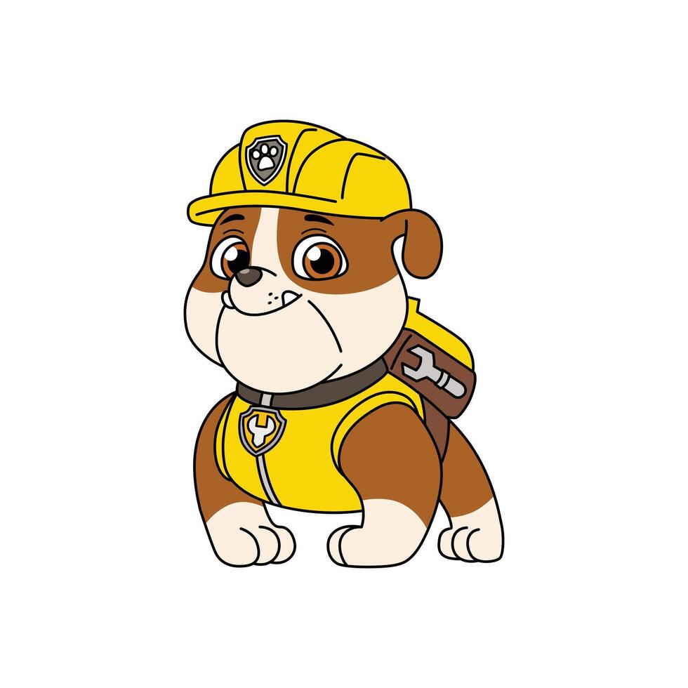 cute Rubble Paw Patrol vector