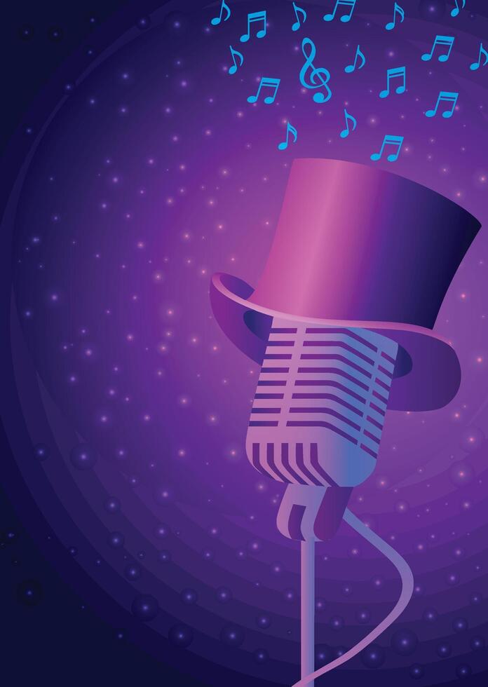 Poster template for live jazz or blues music event vector