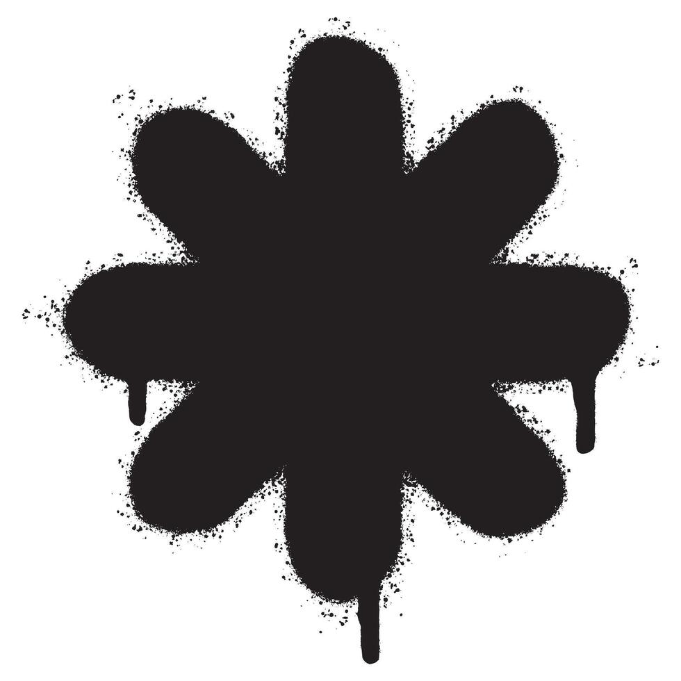 Spray Painted Graffiti asterisk icon isolated on white background. vector