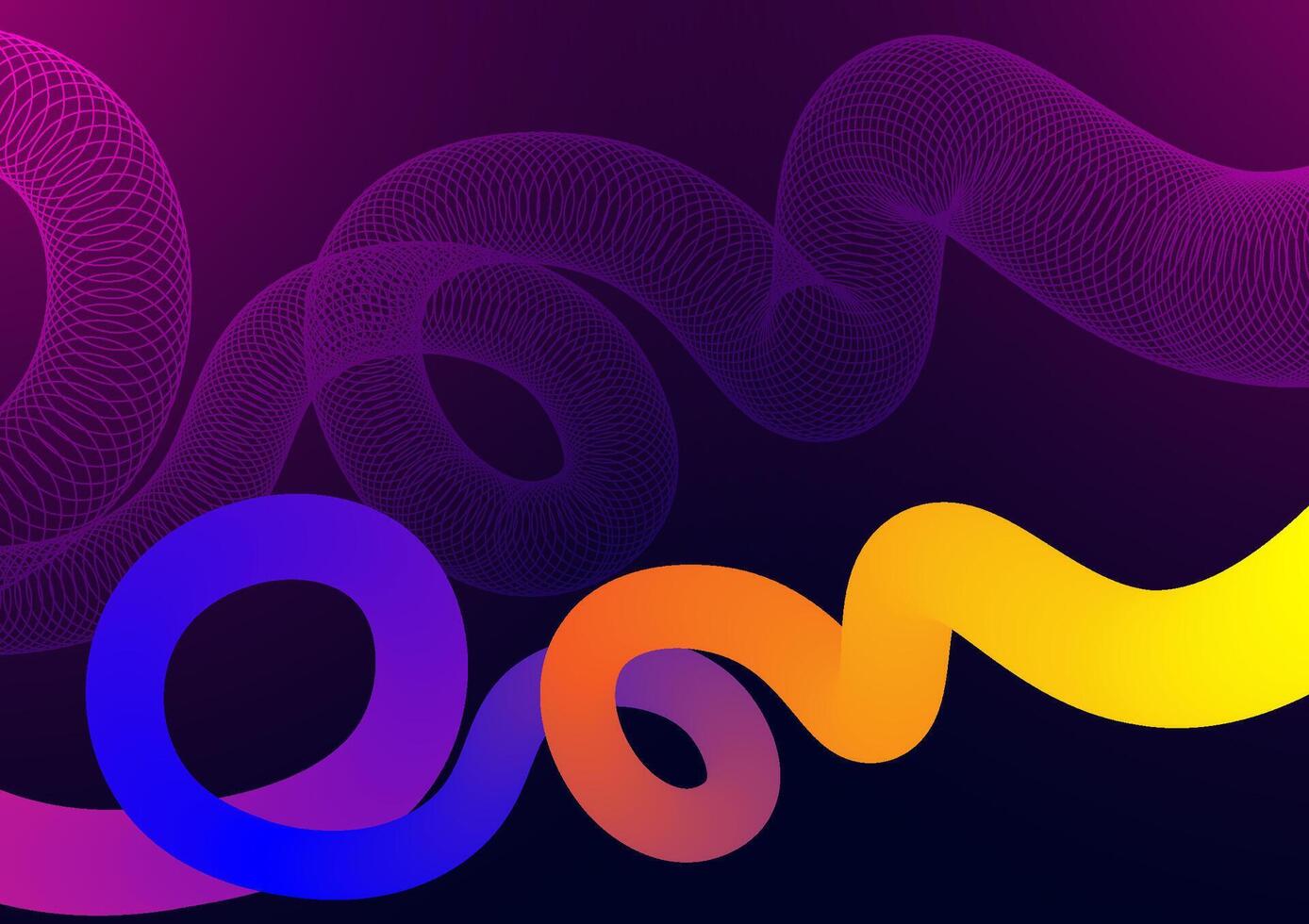 Digital technology Wave background. Design for abstract wavy futuristic fluid curve colorful gradient digital technology shape background. vector