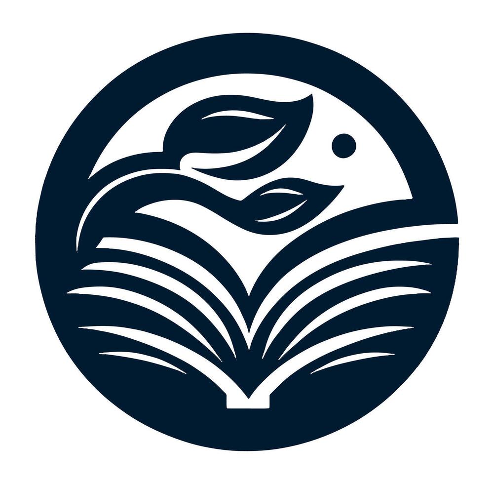 The logo for the library of the future vector