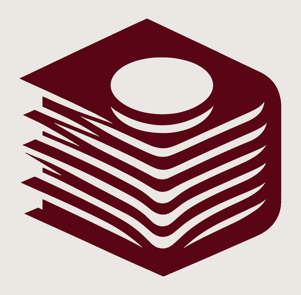 A stack of books with a coin on top vector