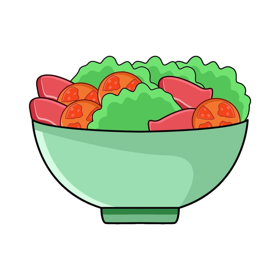 illustration of Salad Bowl vector
