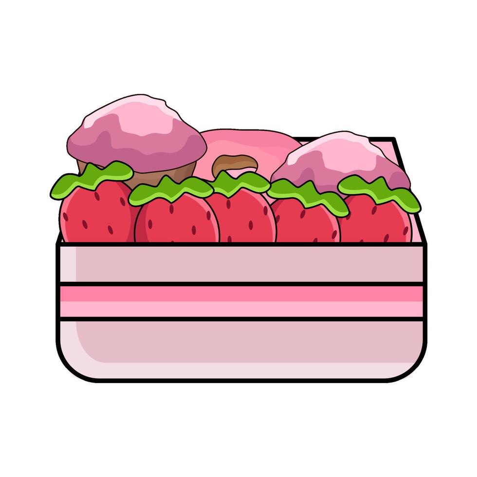 illustration of Pastry Box vector