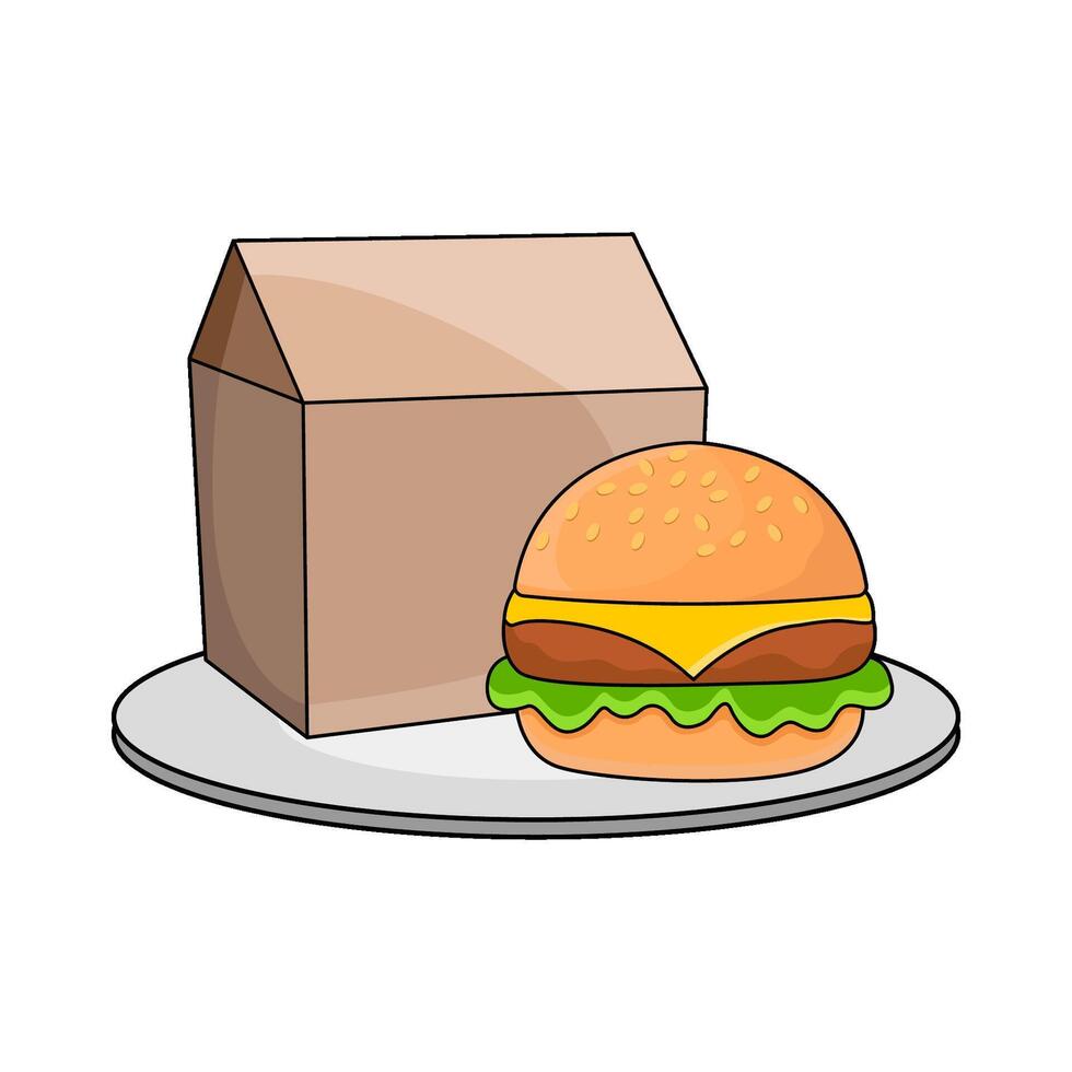 illustration of Burger Meal vector