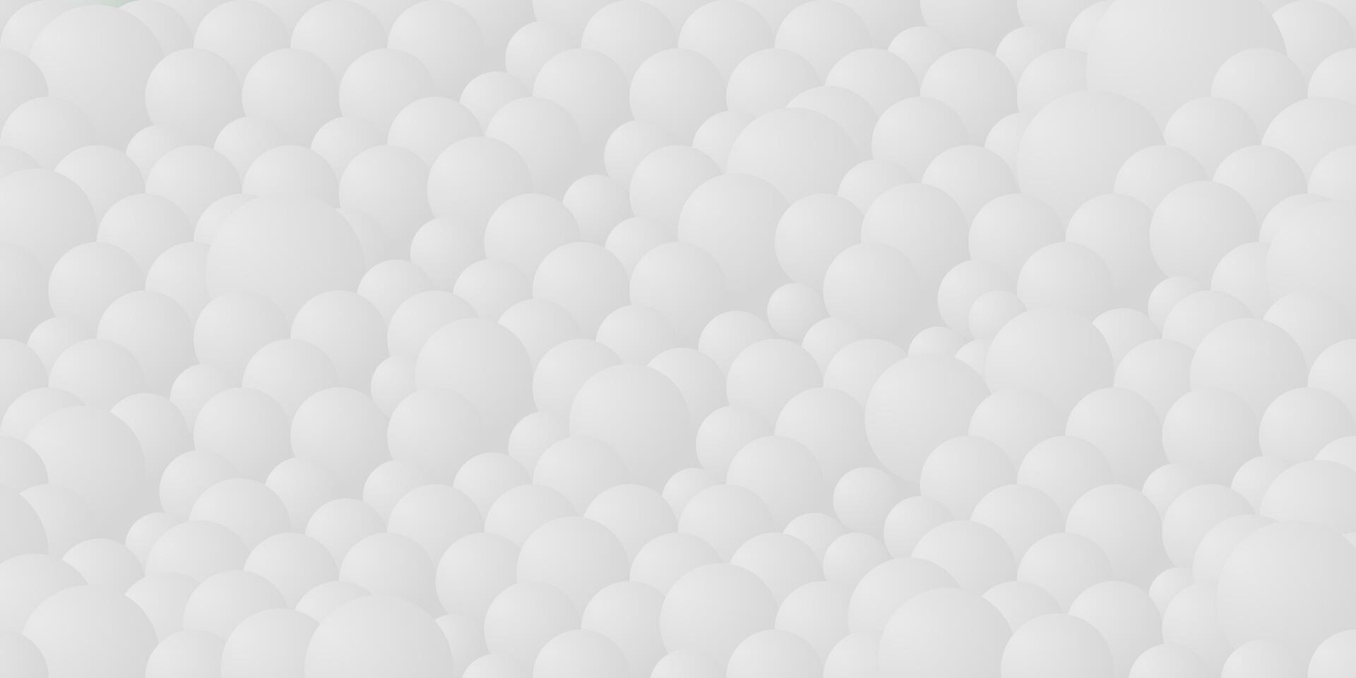 Abstract white spheres background with soft shadows. Abstract background featuring numerous white spheres with soft shadows, creating a modern, minimalist, and clean 3D effect. Modern design. vector