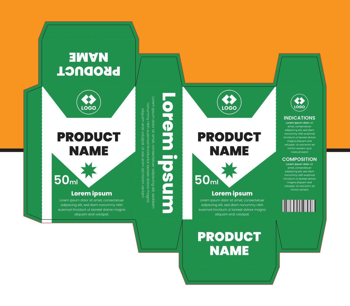 A Clean and Elegant box Packaging template design vector