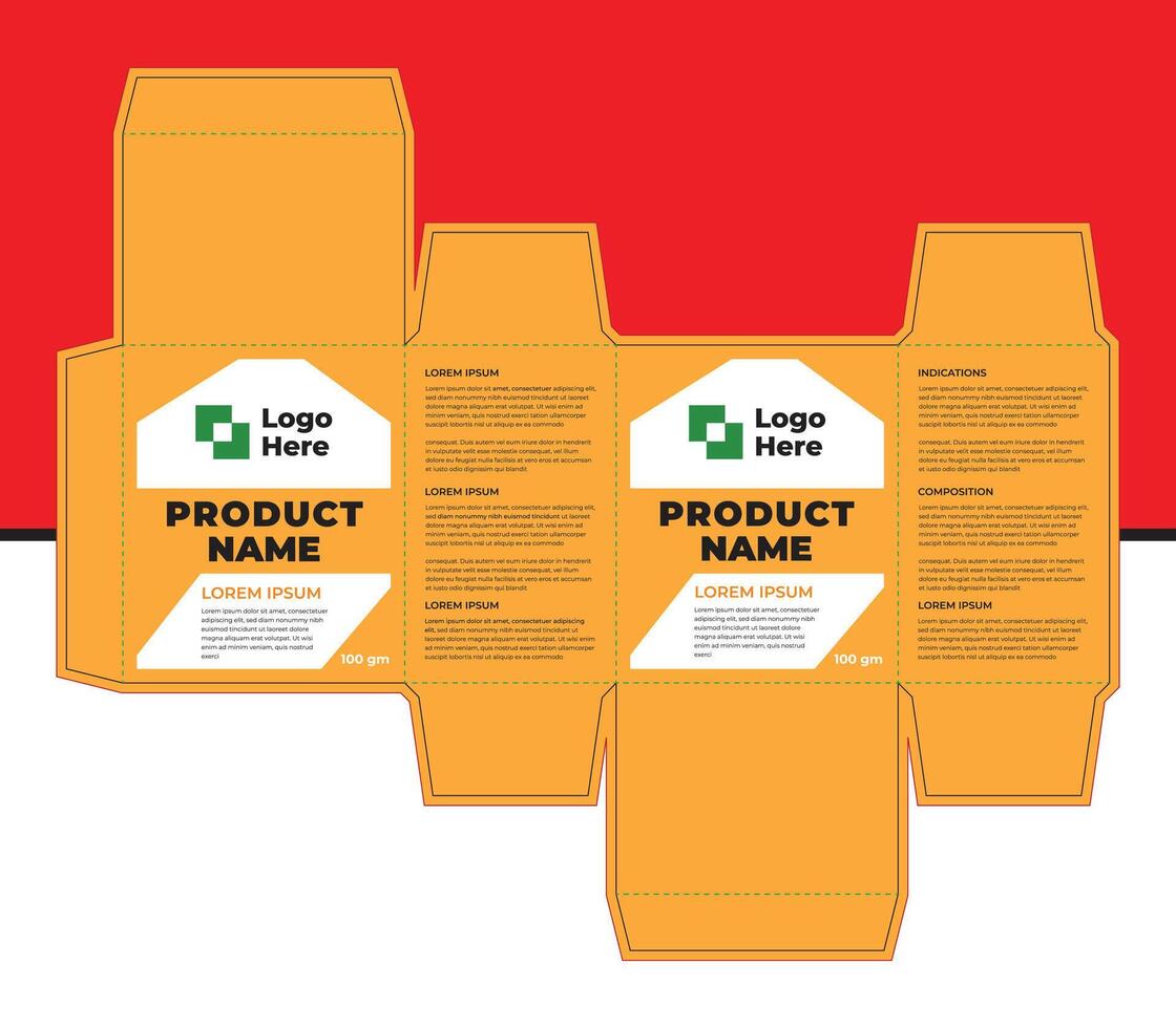 Pure, Simple and Effective Packaging Box template design vector
