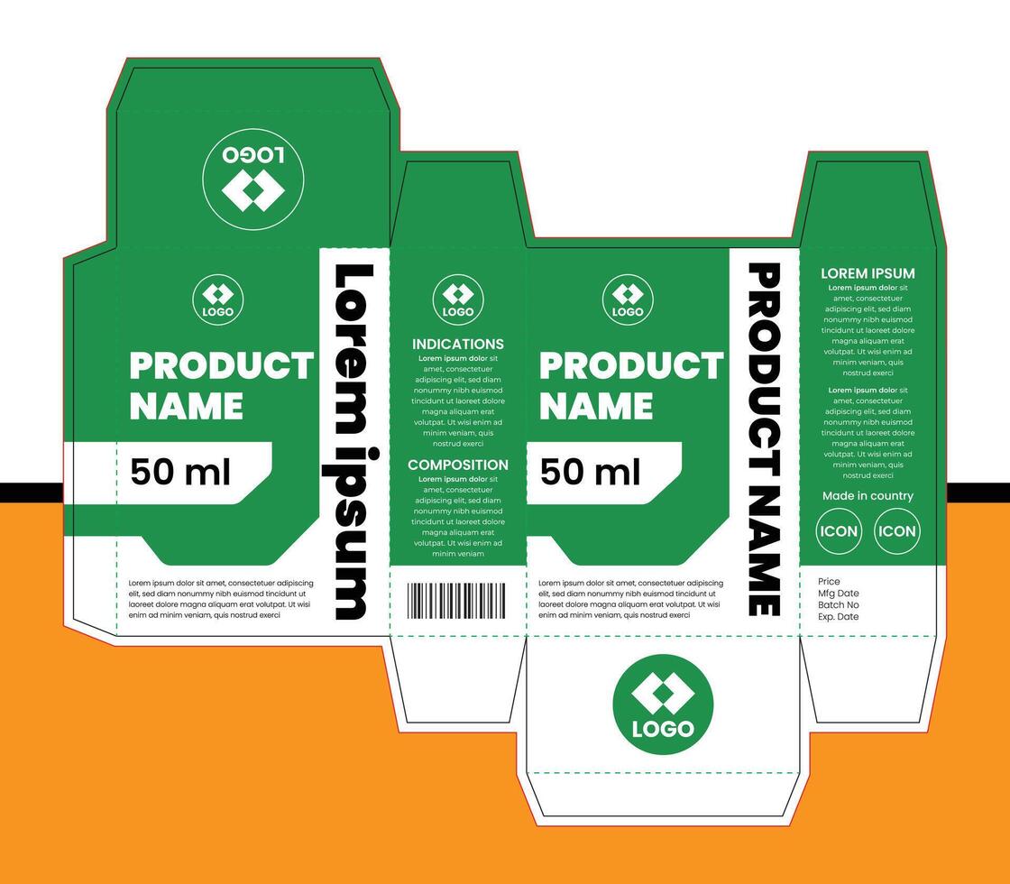 A Clean and Modern Packaging Box Design vector