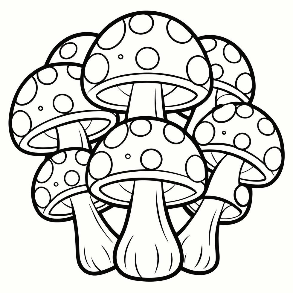 Vintage Fungi Sketch Set for Botanical Art vector