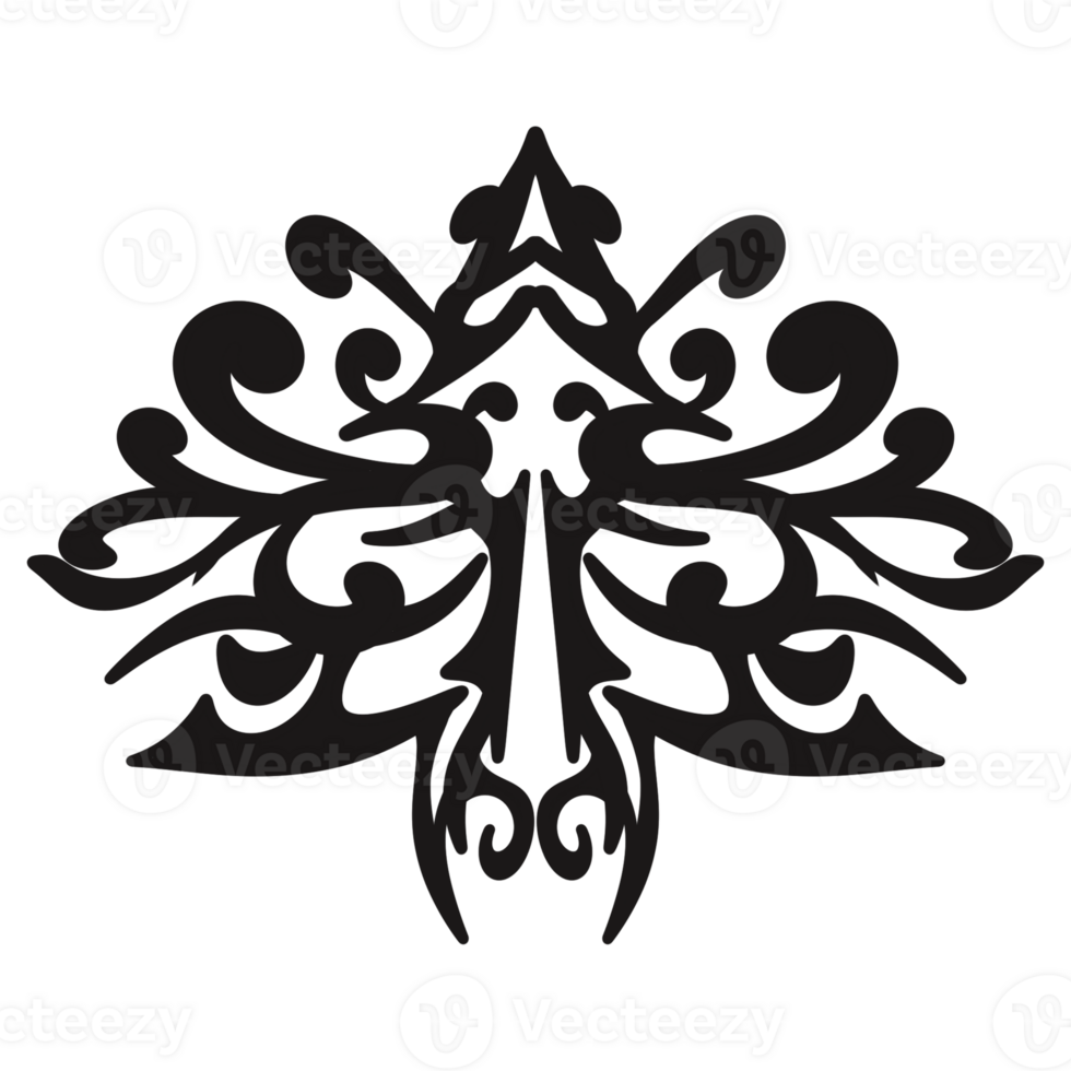 Elegant and classy black and white floral pattern png