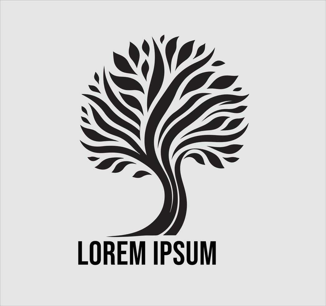 Stylish and Unique Tree Silhouette Logo for Personal Branding vector