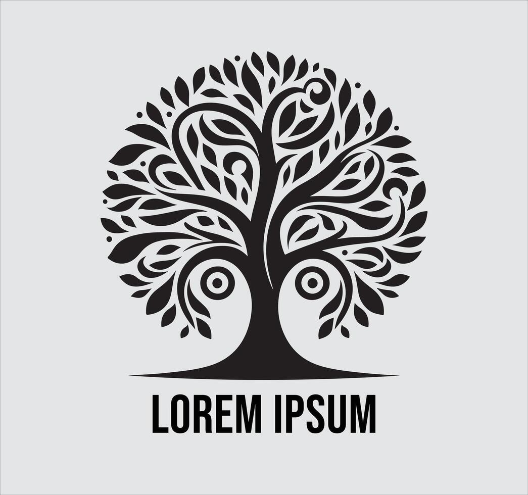 Versatile Tree Silhouette Logo for Multiple Industries vector