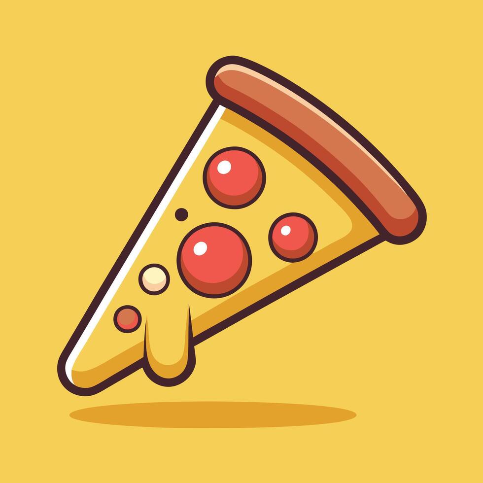 Creative Pizza Slice Icon for Fast Food Concepts vector