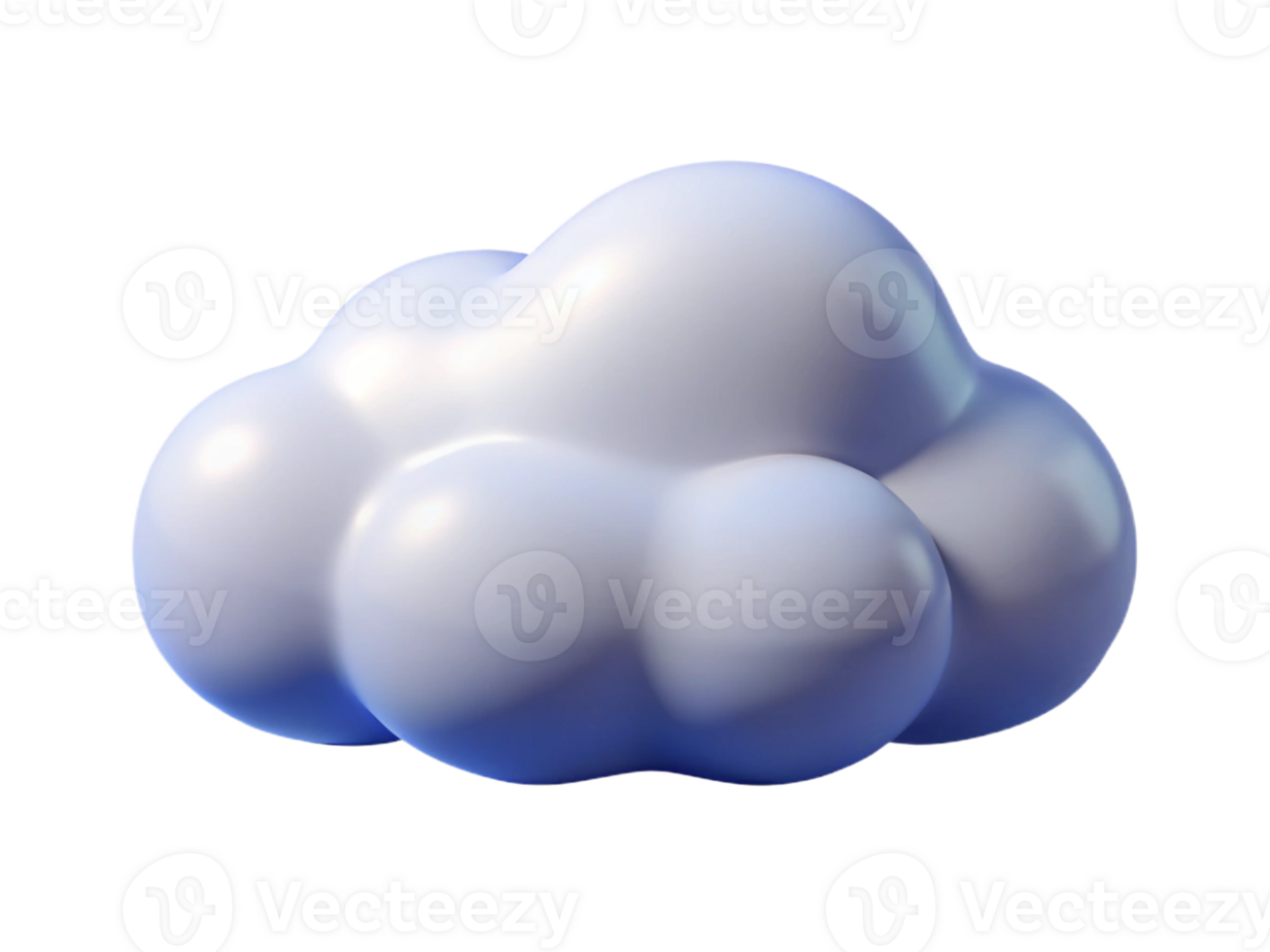 Whimsical Blue Cloud Shape Perfect for Creative Digital Illustrations png