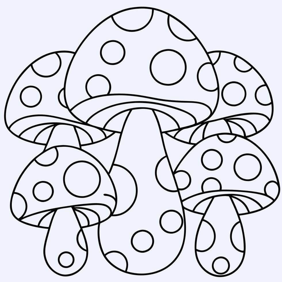 Abstract Female Figures with Mushroom Hats vector