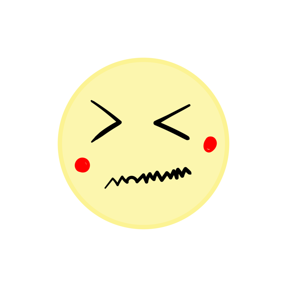 Frustrated Emoji with Red Cheeks png