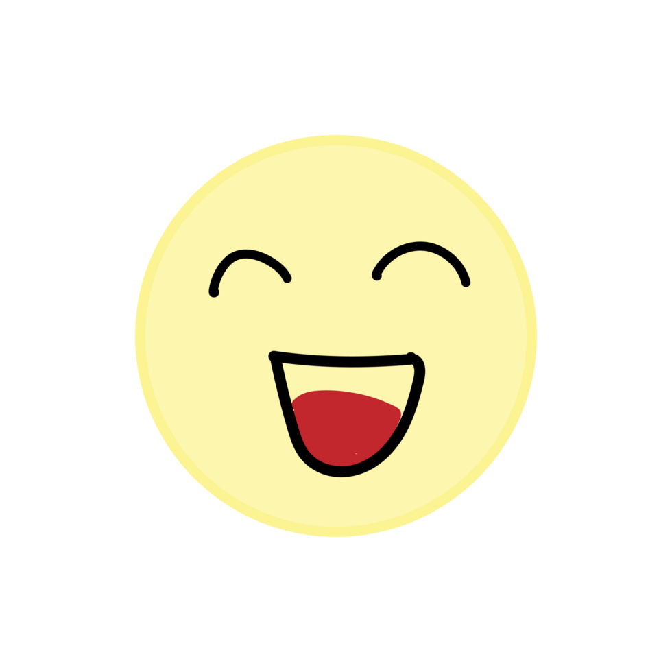 Joyful Smiling Emoji with Bright Expression png