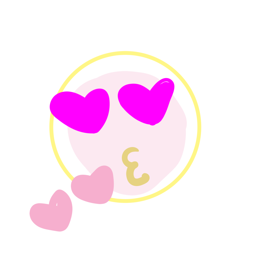 Love-Struck Emoji with Heart Eyes png