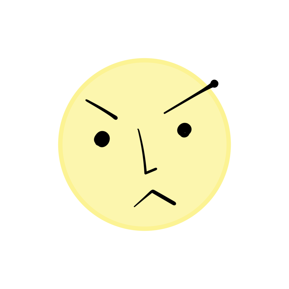 Angry Emoji with Frowning Expression png