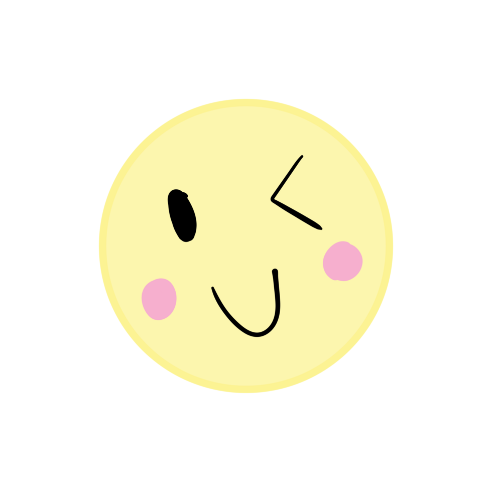 Playful Winking Emoji with Cheeks png