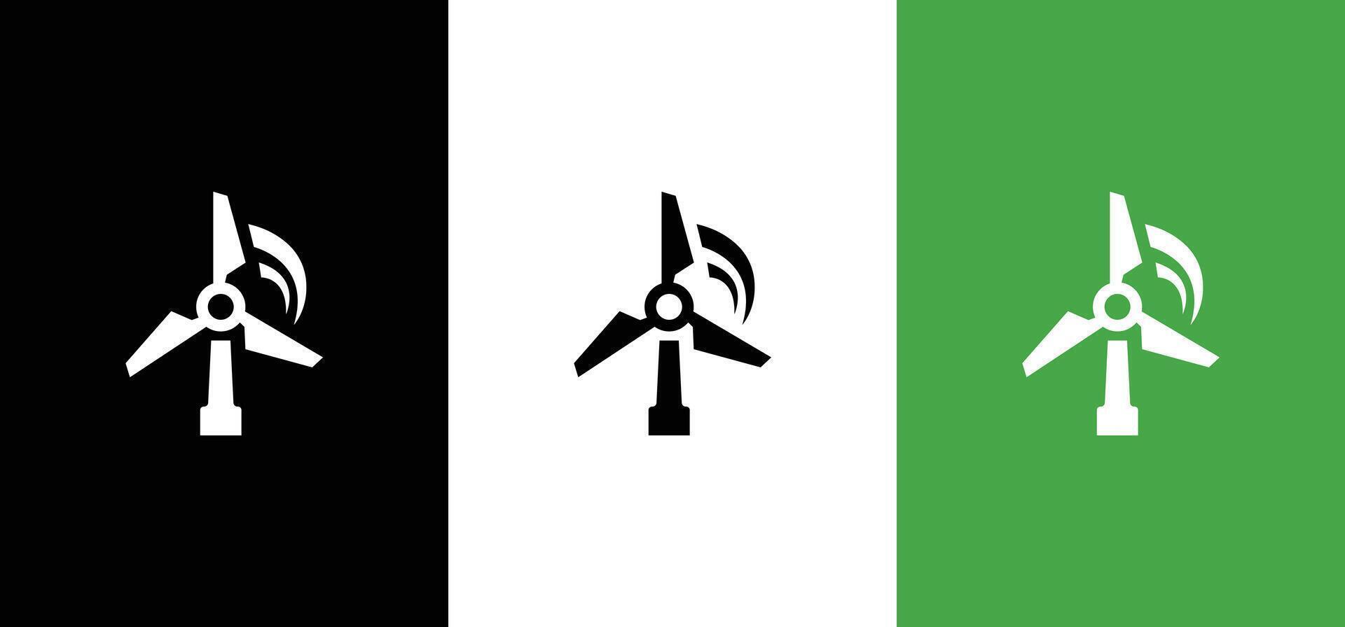 Wind turbine Icon. Wind power icon template color editable. Wind turbine symbol sign isolated on white background vector