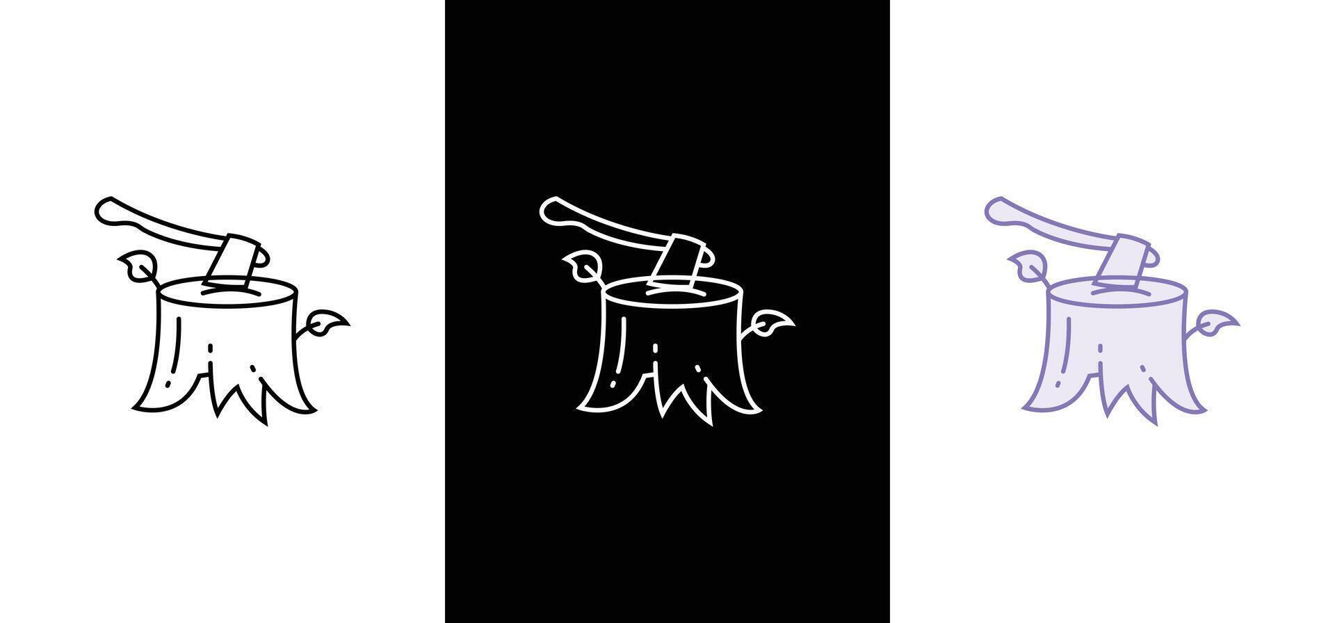 Deforestation Icon. An outline style icon of deforestation vector