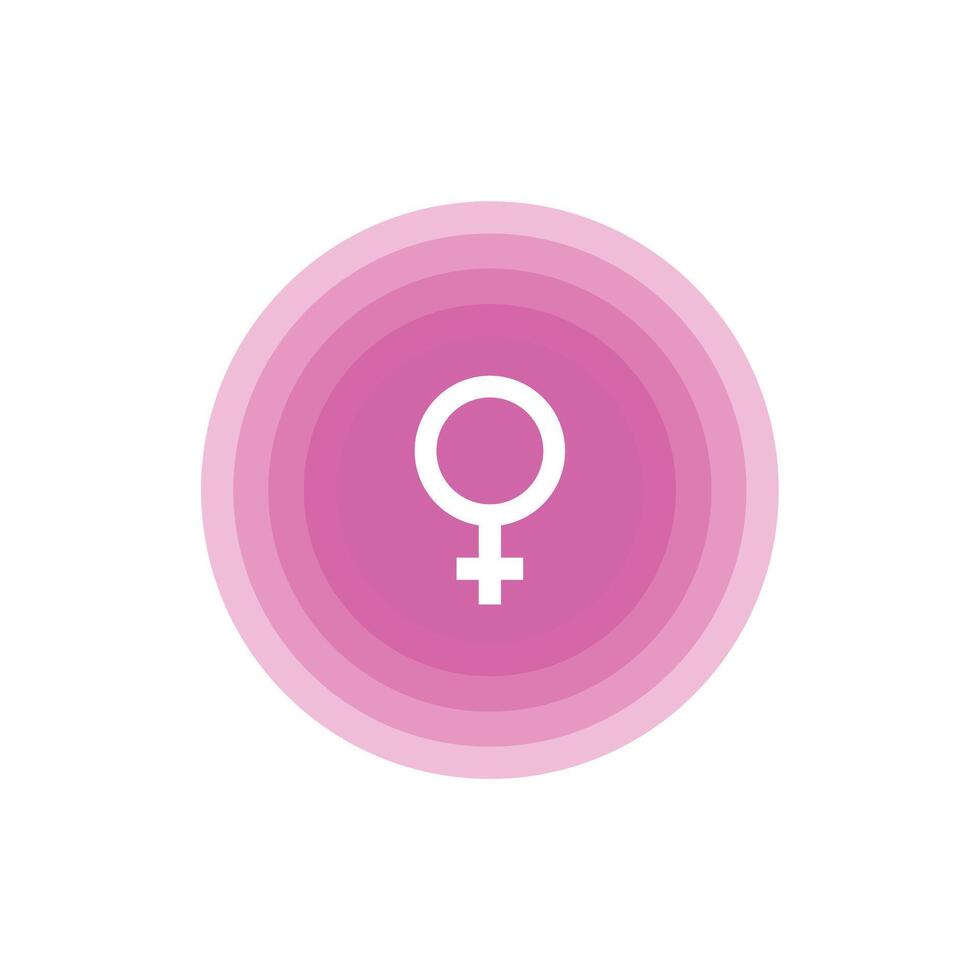 woman or female symbol icon. Gender illustration vector