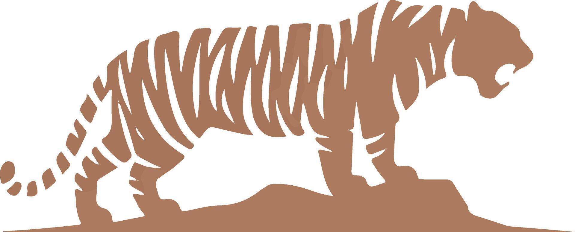A minimalistic design with a tiger theme vector