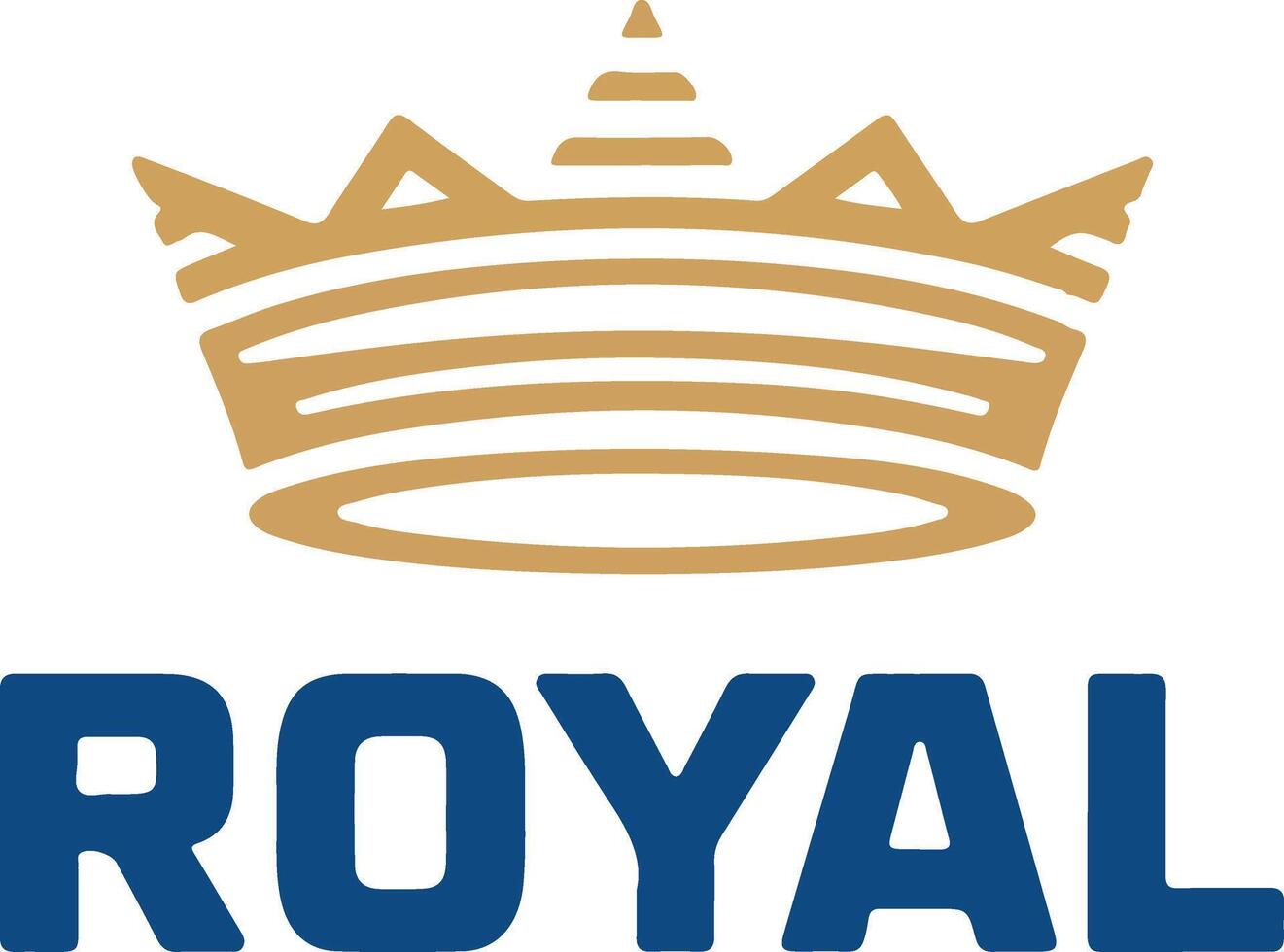 The logo features a gold crown vector