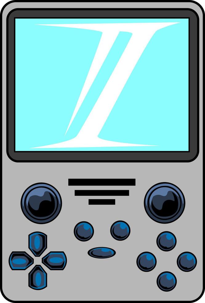 Retro portable console isolated illustration vector