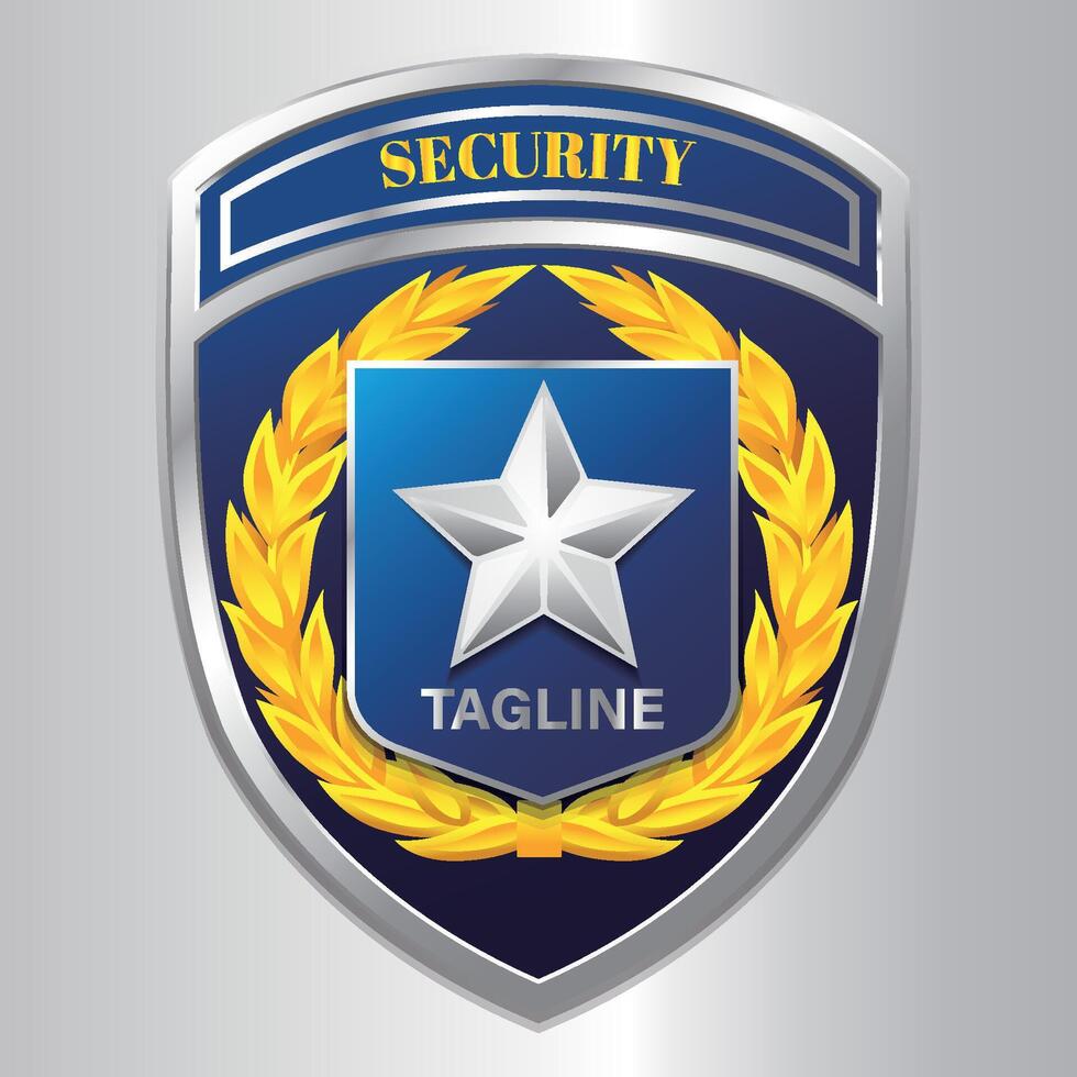 Security Badge Shield. Professional Emblem for Law Enforcement and Protection Services vector
