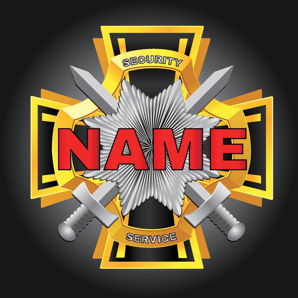 Security Service Badge. Professional Emblem for Law Enforcement and Protection Forces vector