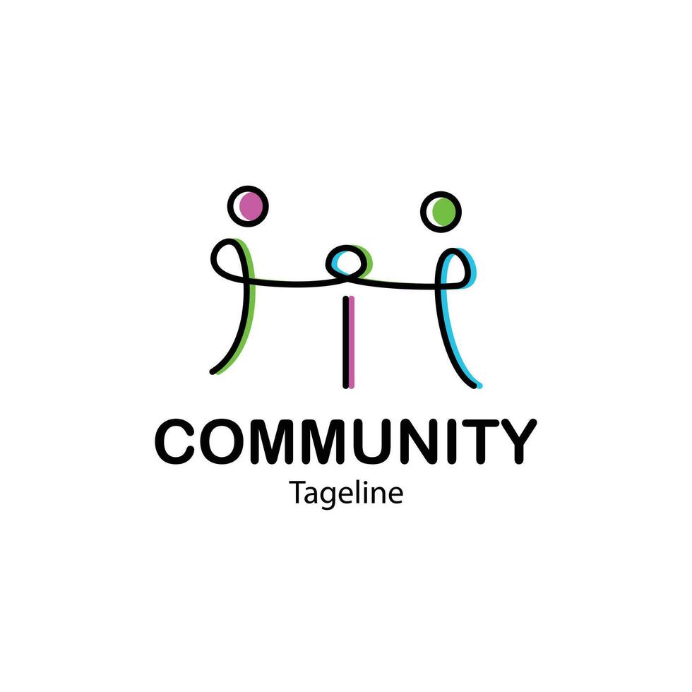 People Logo Design Two people join hands on table to form circus tent vector