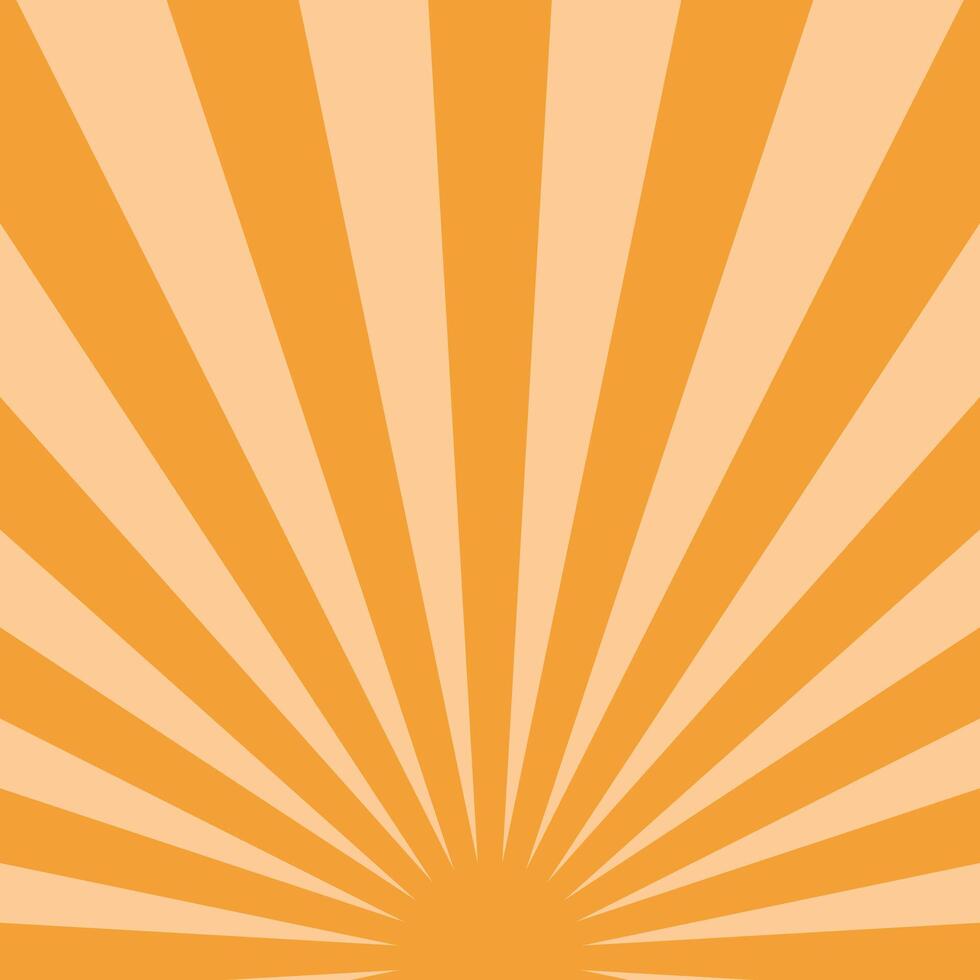 Orange Sun Rays Sunburst Background Design Template vector