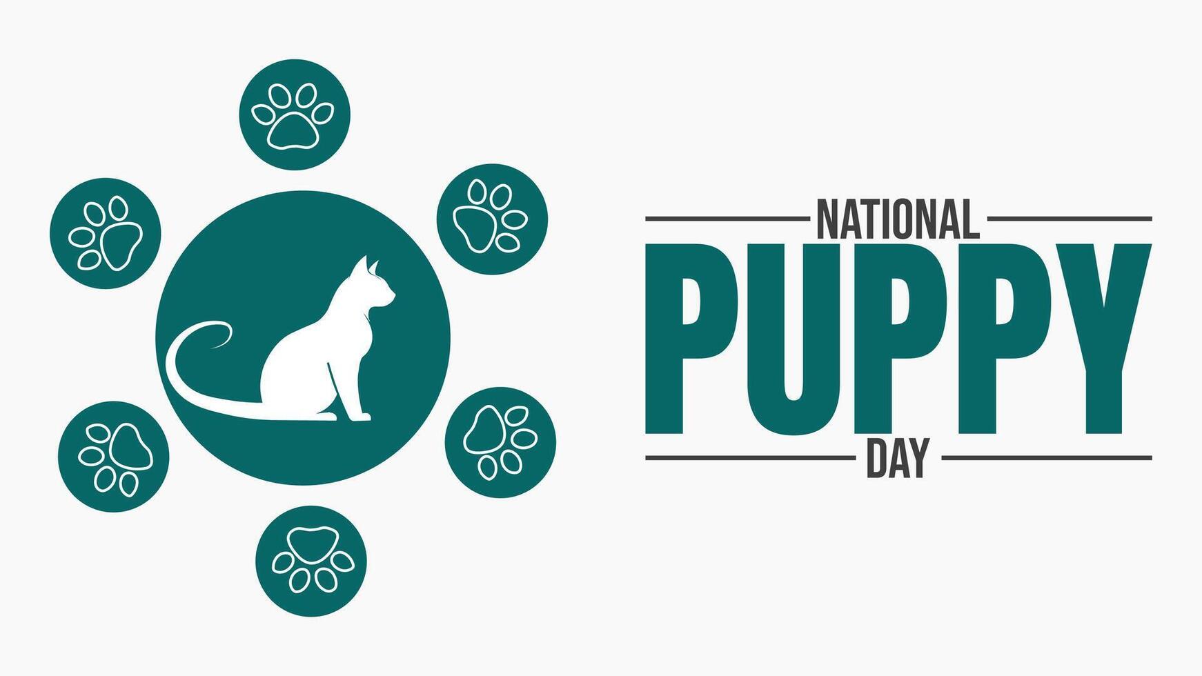 Puppy Love Everywhere, Happy National Puppy Day vector