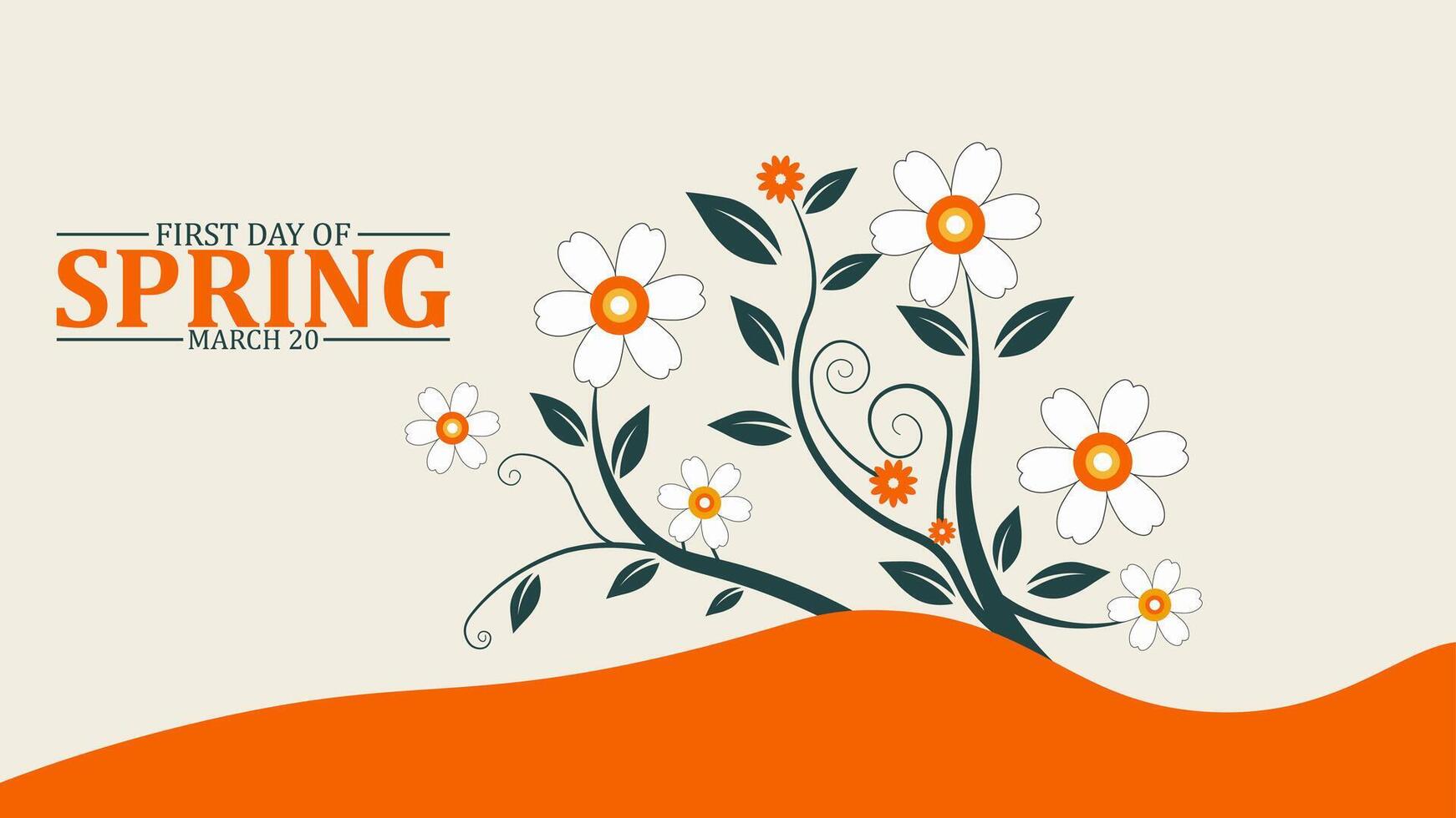 The First Day of Spring, Embrace the Beauty of New Beginnings vector