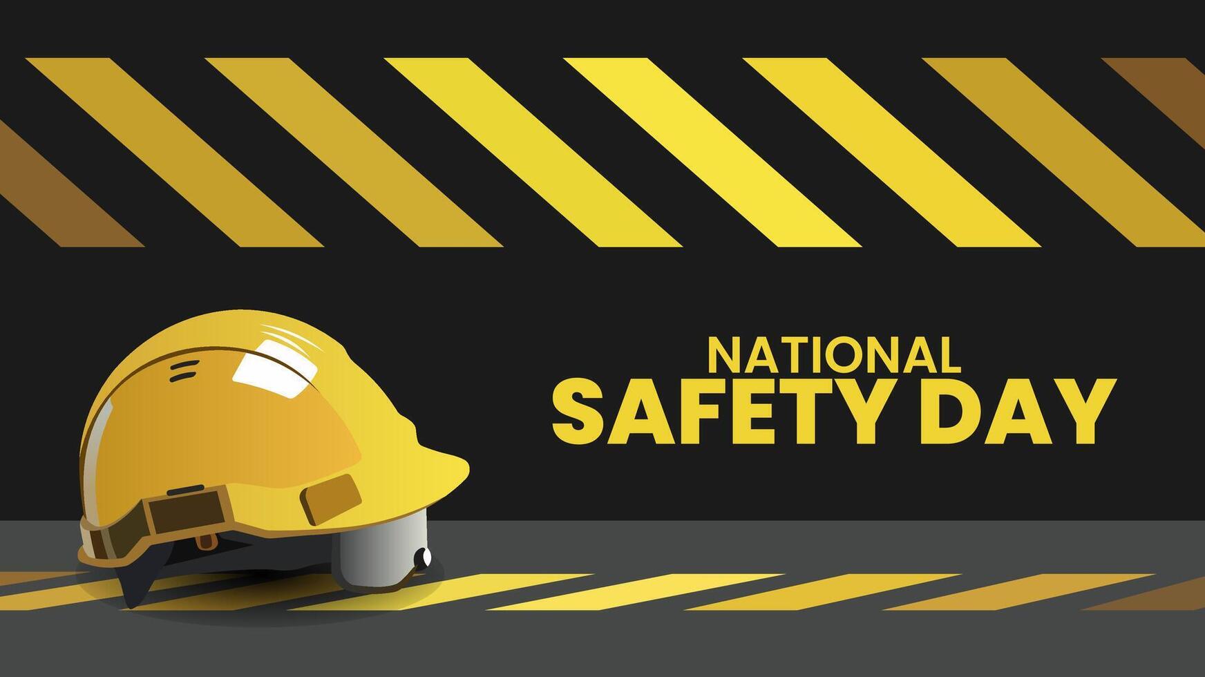 Protecting Lives, Preventing Accidents, National Safety Day vector