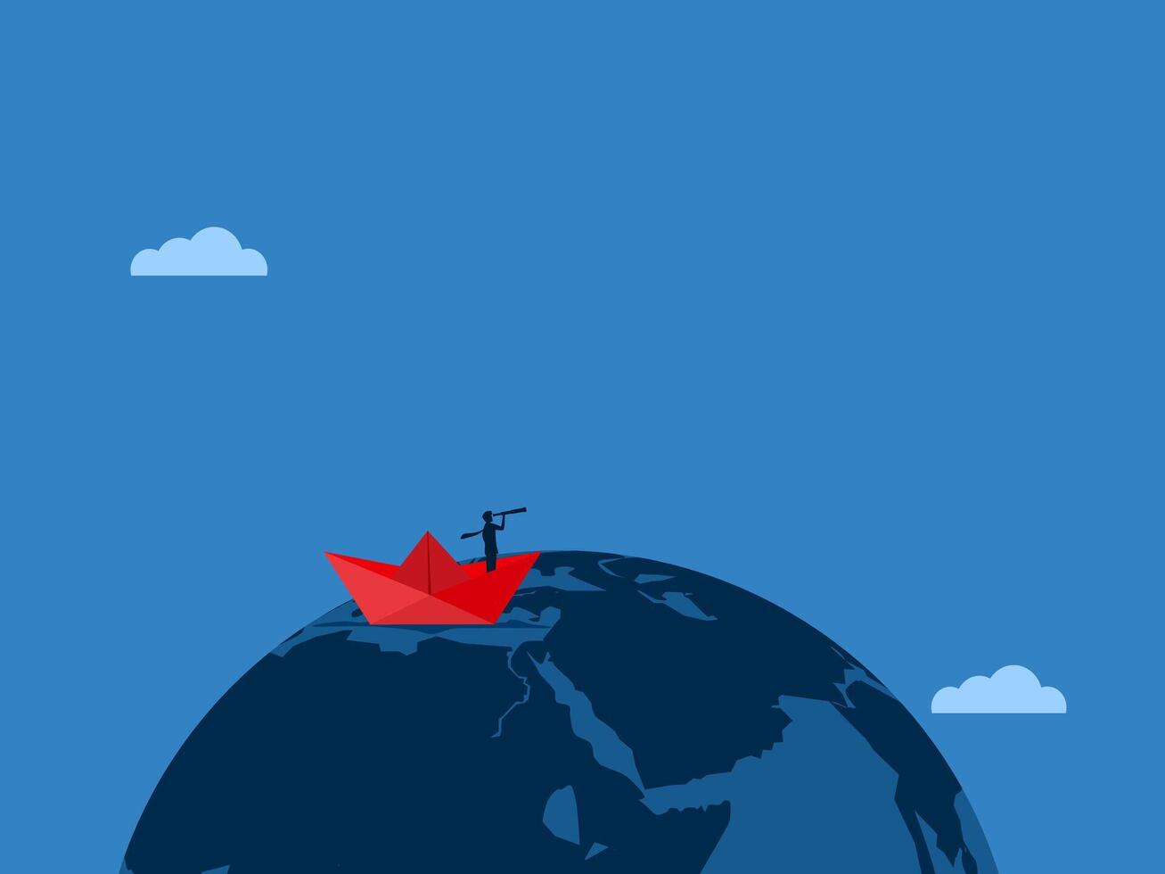 Visionary business leaders look at the business world vector