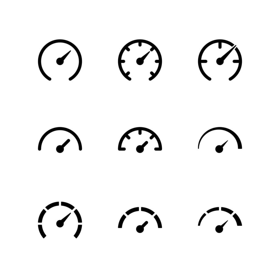 Speedometer icon set. Speed icon. Meter icon. vector