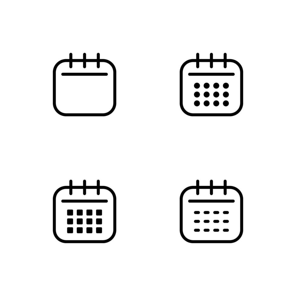 Calendar icon set. Date icon. vector