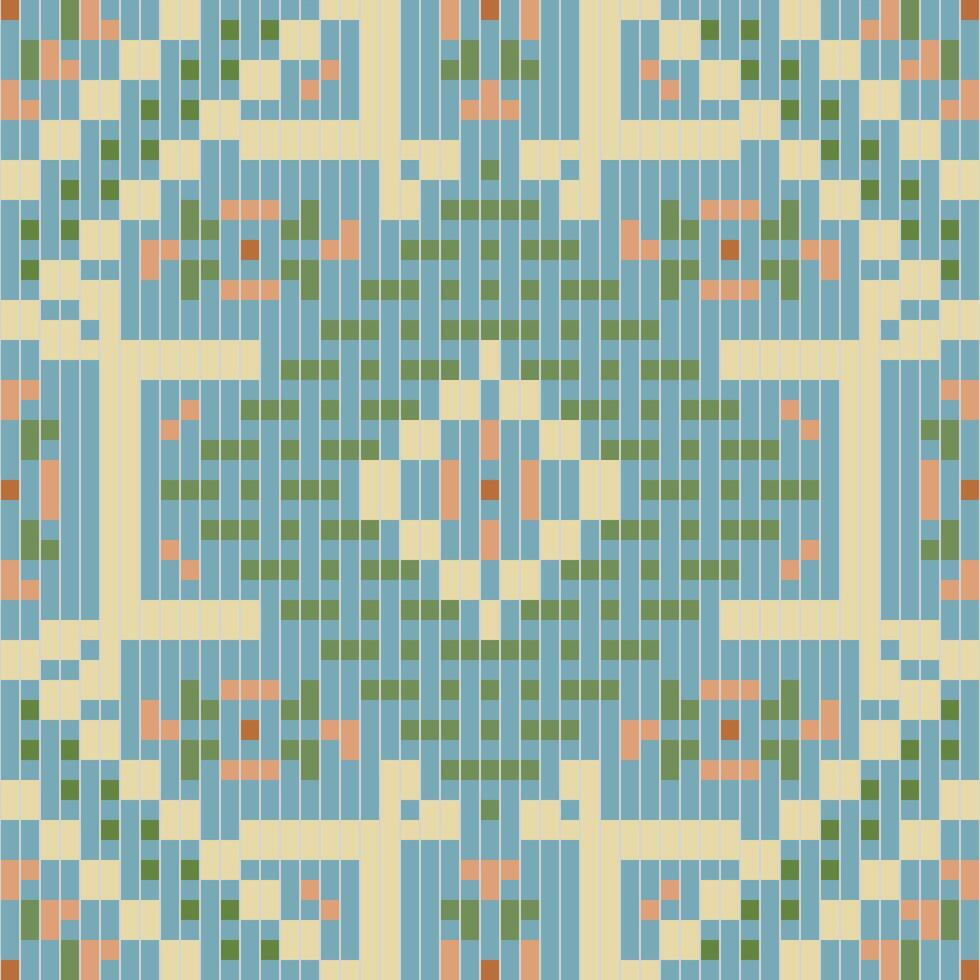 Mexican Islamic Geometric Patternfolk Embroidery, Aztec Geometric Ornament Print. Design for Carpet, Wallpaper, Clothing, Wrapping, Fabric vector