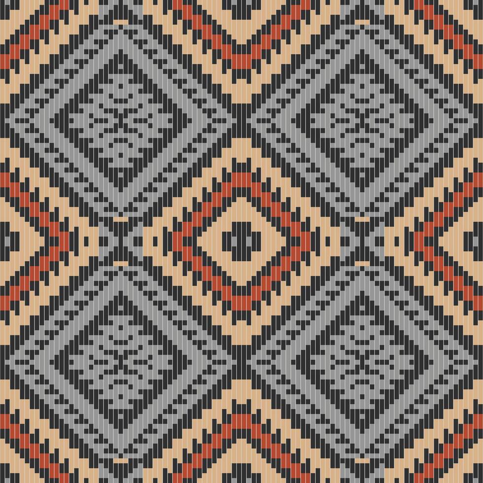 Diamond Shapes Korea Traditional Patternfolk Embroidery, Aztec Geometric Ornament Print. Design for Carpet, Wallpaper, Clothing, Wrapping, Fabric vector