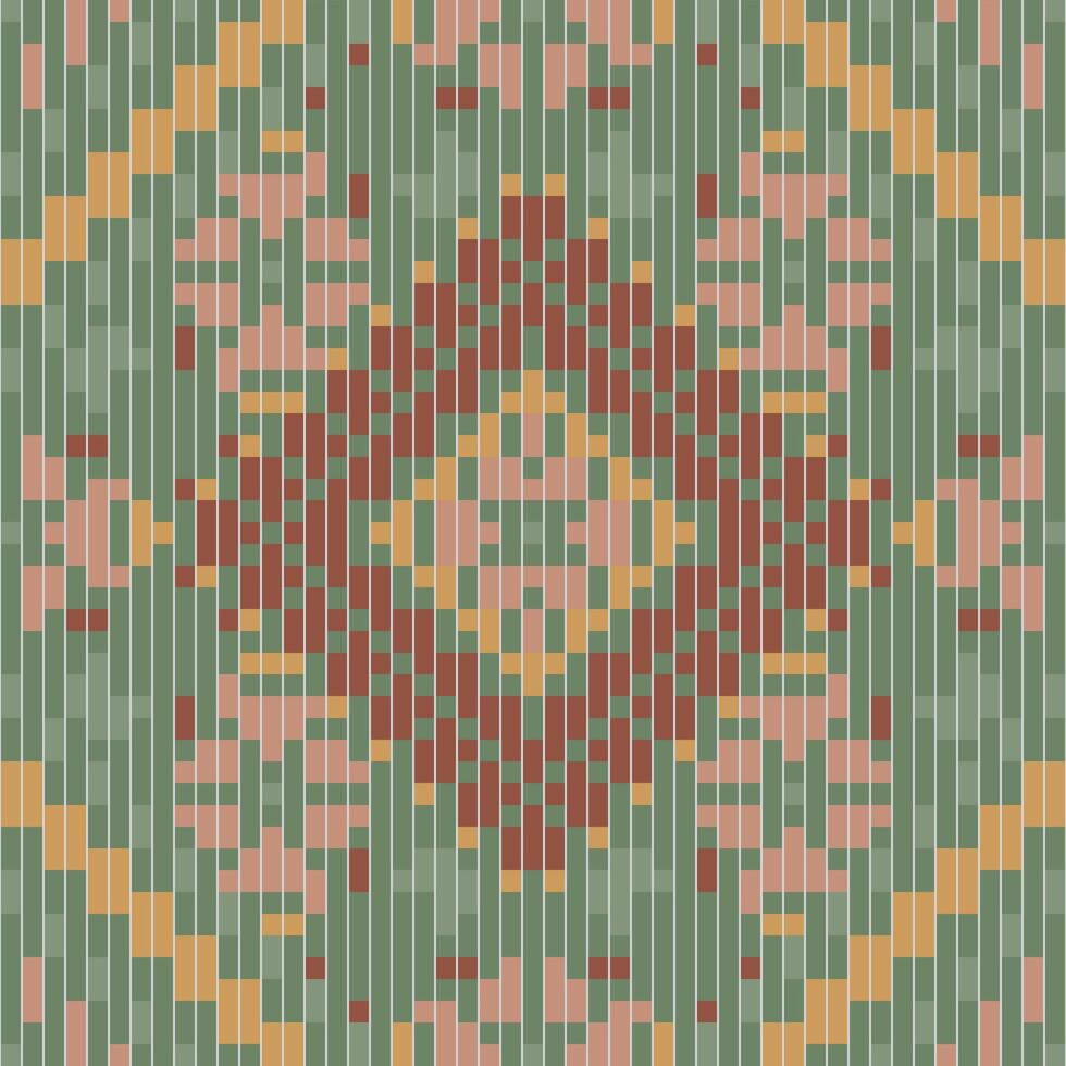 Crochet Geometric Ethnic Pattern Designfolk Embroidery, Aztec Geometric Ornament Print. Design for Carpet, Wallpaper, Clothing, Wrapping, Fabric vector