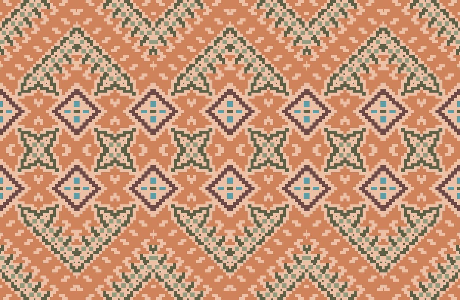 Carpet Ethnic Design Patternfolk Embroidery, Aztec Geometric Ornament Print. Design for Carpet, Wallpaper, Clothing, Wrapping, Fabric vector