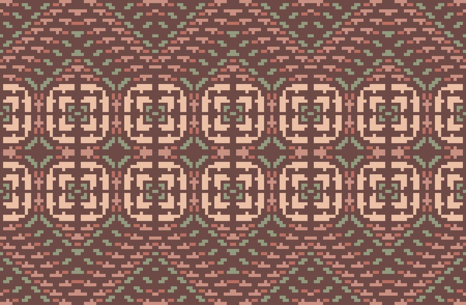 Antique Traditional Granny Square Patternfolk Embroidery, Aztec Geometric Ornament Print. Design for Carpet, Wallpaper, Clothing, Wrapping, Fabric vector
