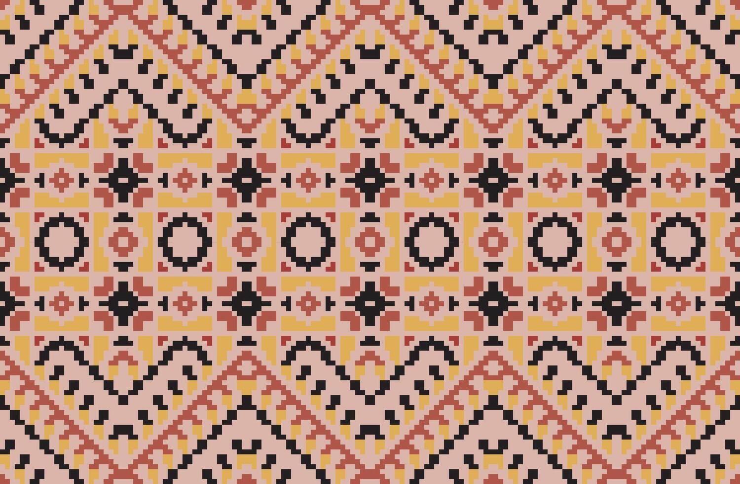 Abstract Geometrical Patternfolk Embroidery, Aztec Geometric Ornament Print. Design for Carpet, Wallpaper, Clothing, Wrapping, Fabric vector