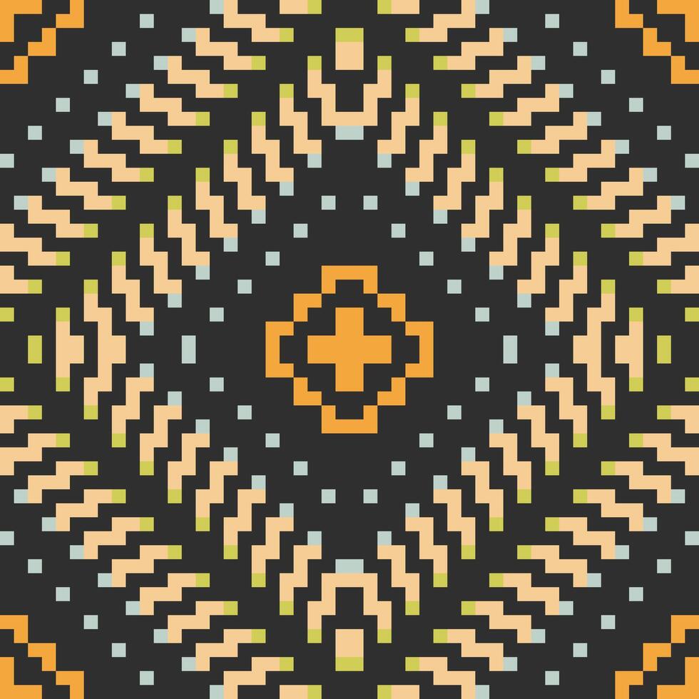 Embroidery Geometric Patternsfolk Embroidery, Aztec Geometric Ornament Print. Design for Carpet, Wallpaper, Clothing, Wrapping, Fabric vector