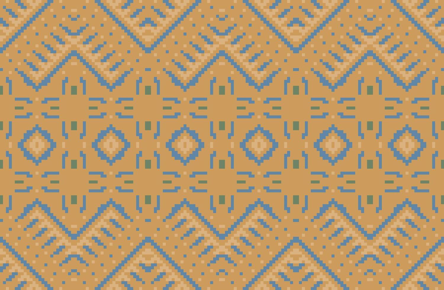 Tribal Art Traditional Ikat Patternfolk Embroidery, Aztec Geometric Ornament Print. Design for Carpet, Wallpaper, Clothing, Wrapping, Fabric vector